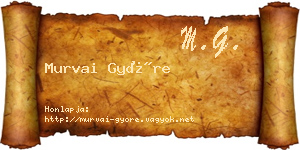 Murvai Györe névjegykártya